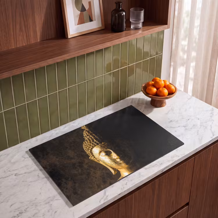 Inductie beschermer - Buddha - Boeddha beeld - Goud - Spiritueel - Zwart — 8