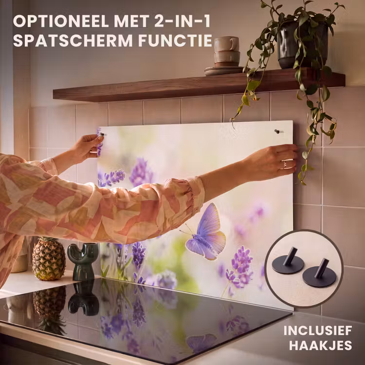 Inductie beschermer - Lavendel - Vlinder - Bloemen — 10
