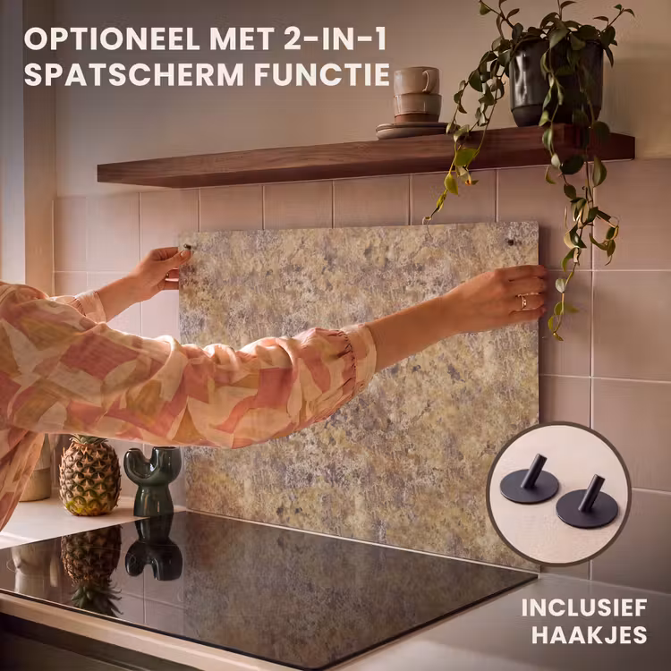 Inductie beschermer - Bruin - Wit - Vlekken - Graniet — 10