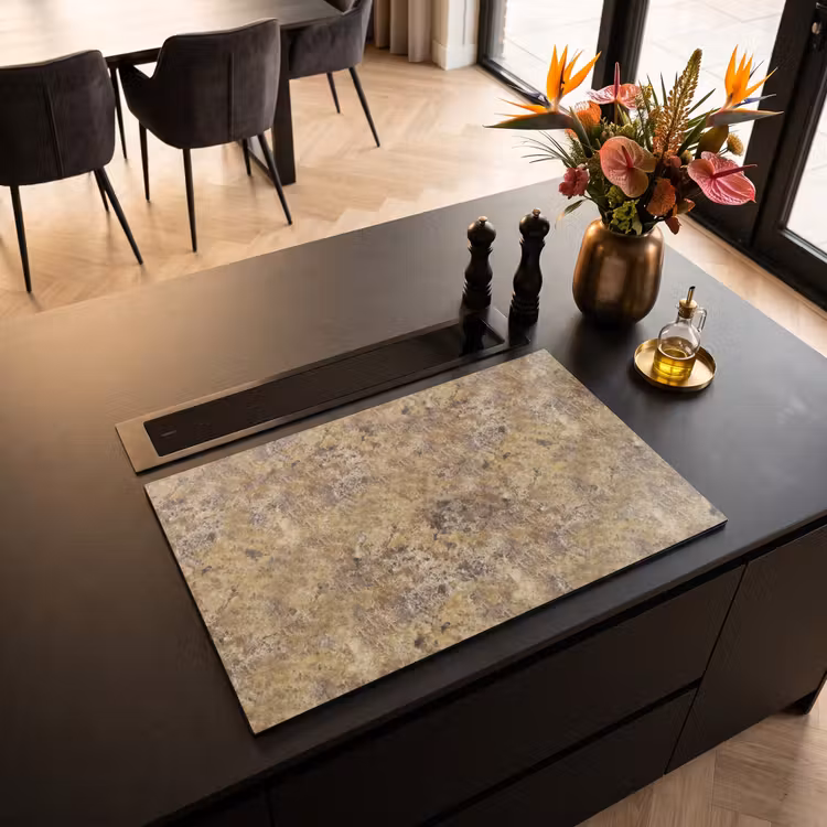 Inductie beschermer - Bruin - Wit - Vlekken - Graniet — 5