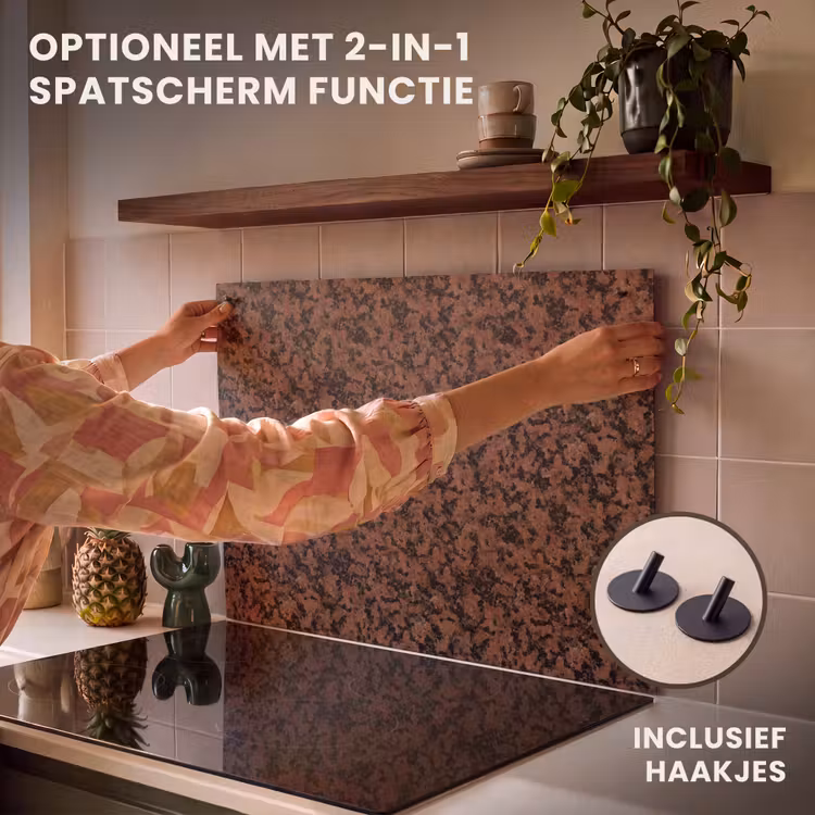 Inductie beschermer - Graniet - Rood - Zwart — 10