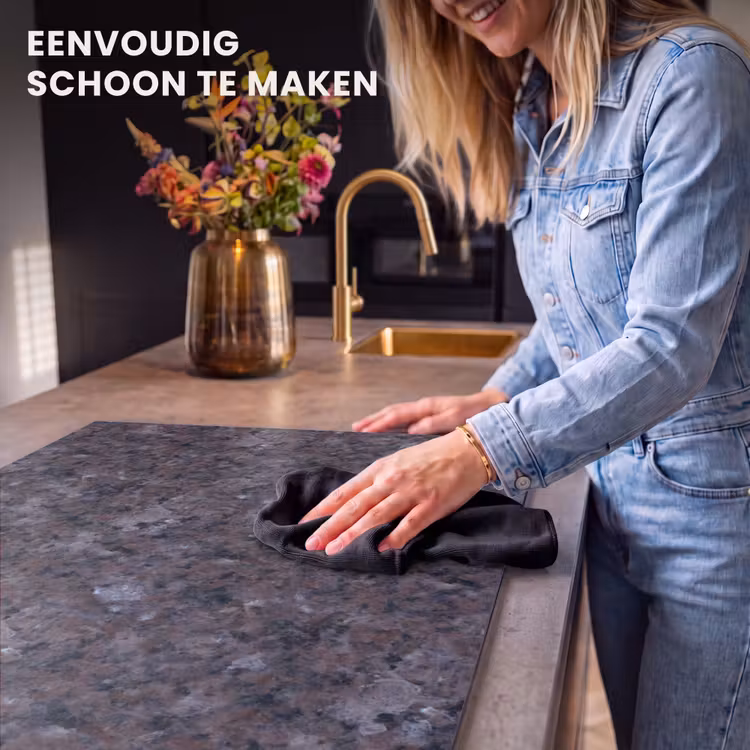 Inductie beschermer - Graniet - Zwart - Grijs - Vlekken — 6