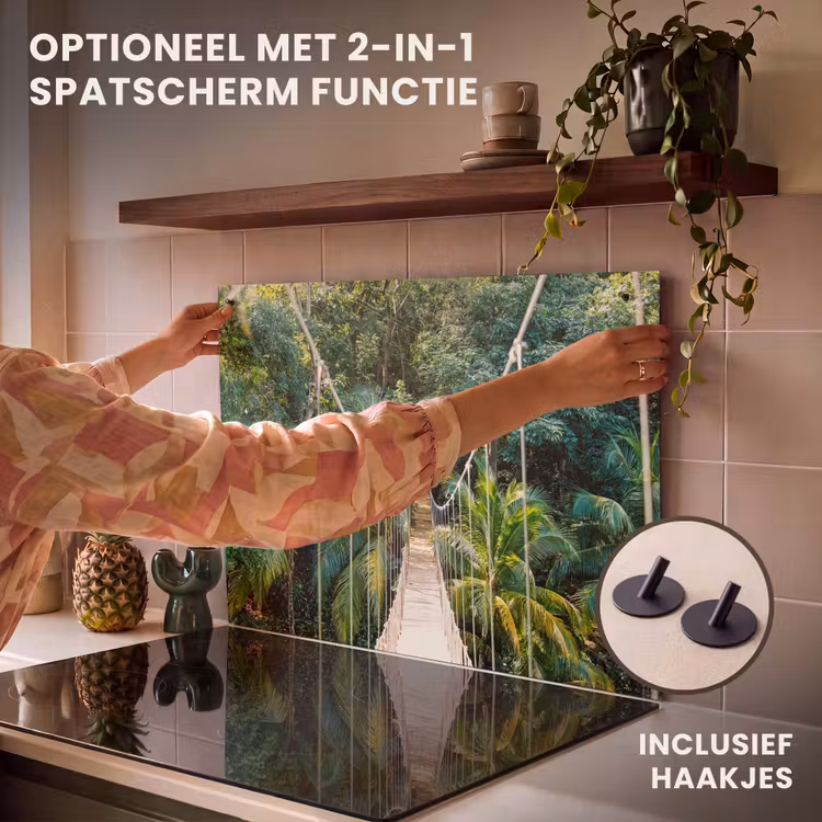 Inductie beschermer - Jungle - Palmboom - Brug - Natuur - Planten — 10
