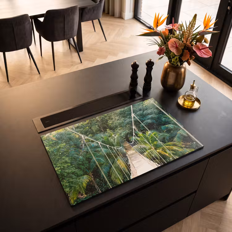 Inductie beschermer - Jungle - Palmboom - Brug - Natuur - Planten — 5
