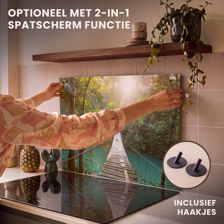Inductie beschermer - Jungle - Water - Brug - Natuur - Planten — 10