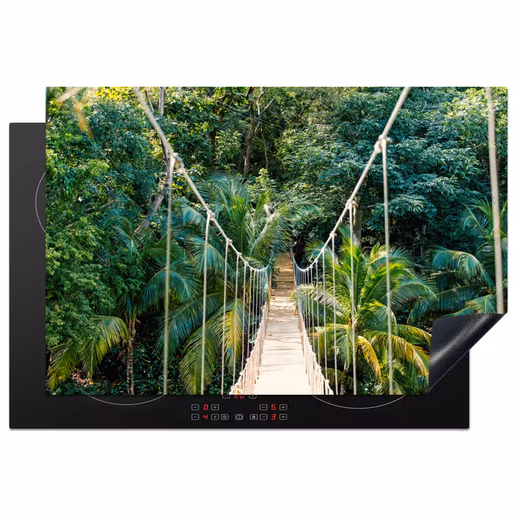 Inductie beschermer - Jungle - Palmboom - Brug - Natuur - Planten — 1