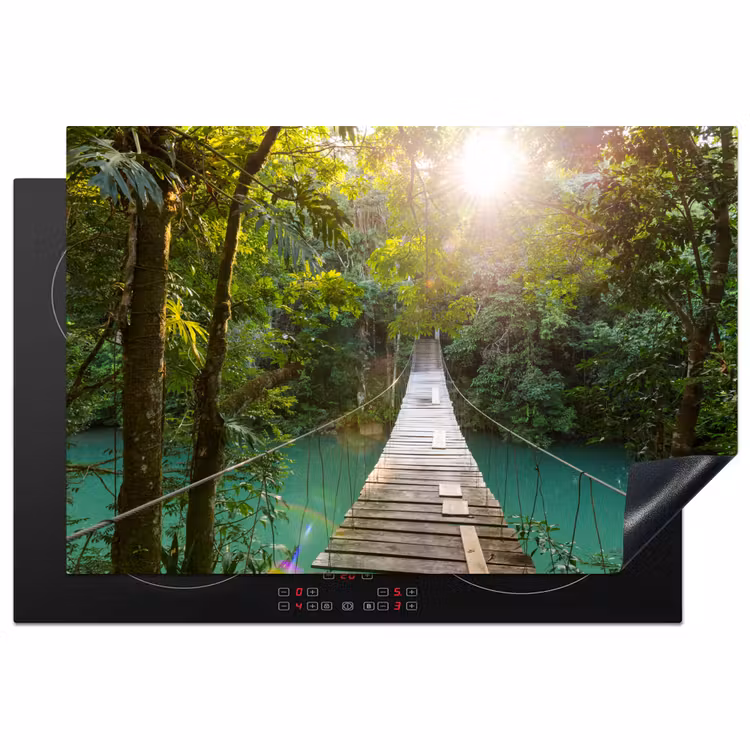 Inductie beschermer - Jungle - Water - Brug - Natuur - Planten — 1