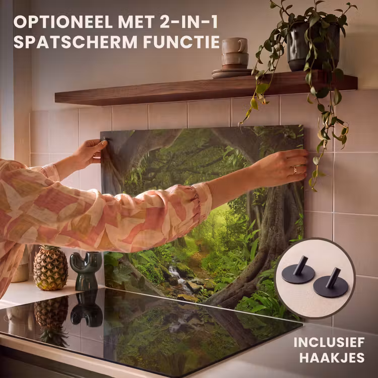 Inductie beschermer - Jungle - Groen - Natuur - Tropisch - Planten — 10
