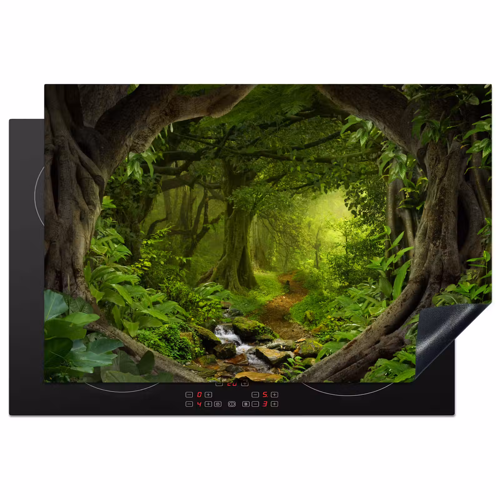 Inductie beschermer - Jungle - Groen - Natuur - Tropisch - Planten — 1