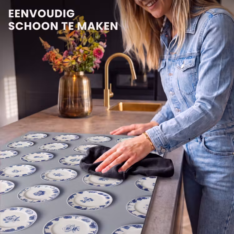 Inductie beschermer - Borden - Bloemen - Blauw - Wit — 6