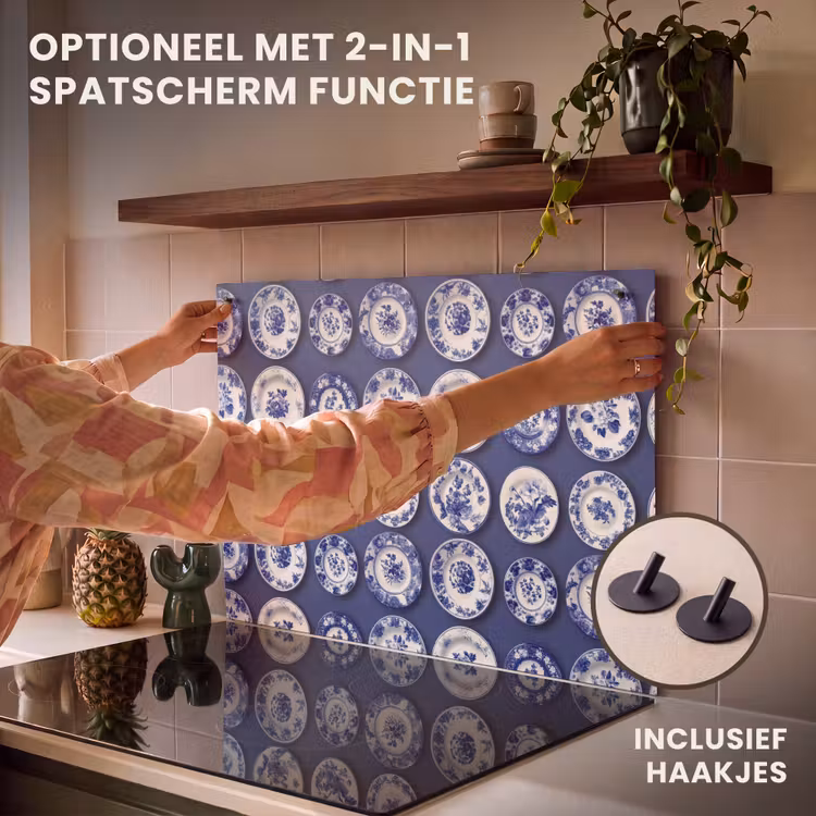 Inductie beschermer - Borden - Floraal - Blauw — 10