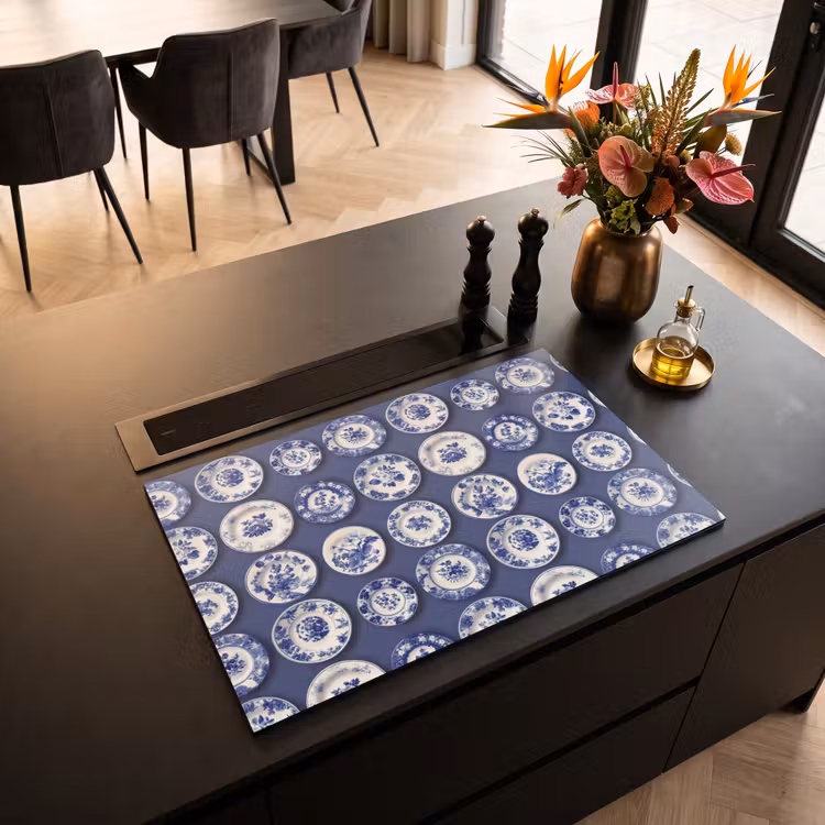 Inductie beschermer - Borden - Floraal - Blauw — 5