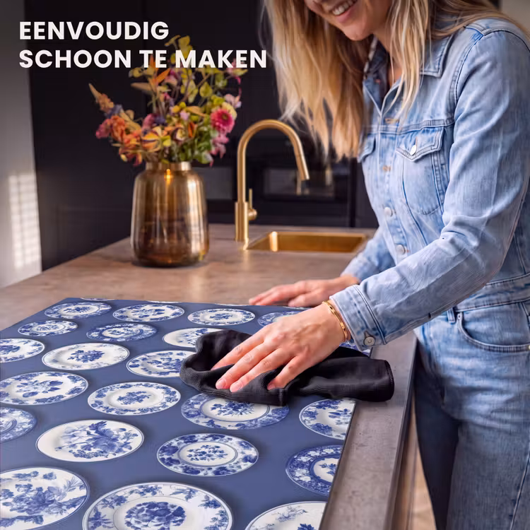 Inductie beschermer - Borden - Floraal - Blauw — 6