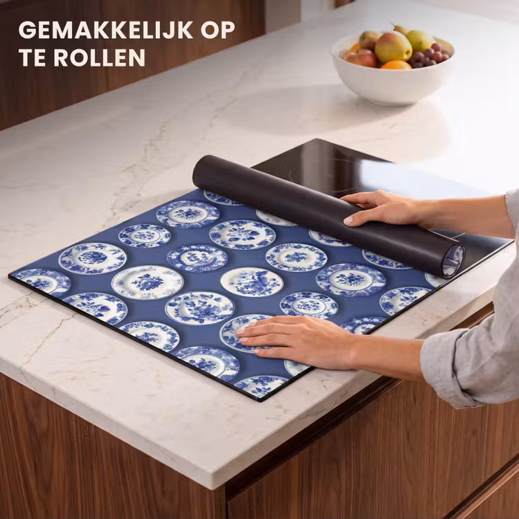 Inductie beschermer - Borden - Floraal - Blauw — 7