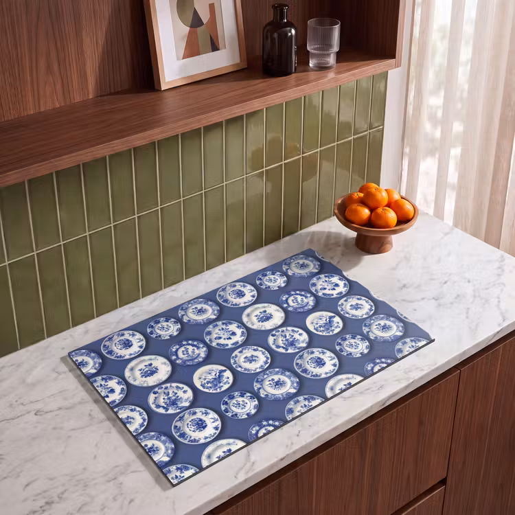 Inductie beschermer - Borden - Floraal - Blauw — 8