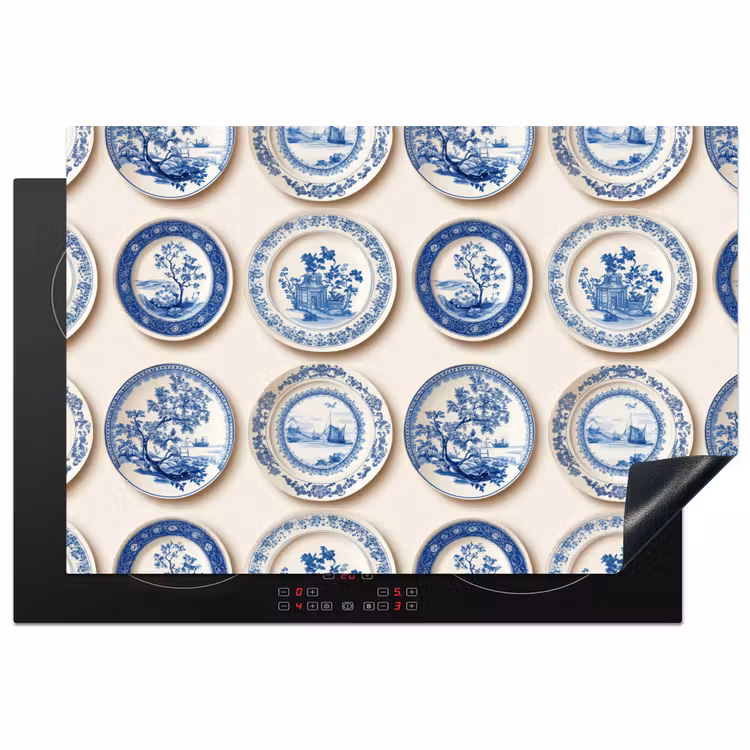 Inductie beschermer - Borden - Bomen - Planten - Blauw — 1