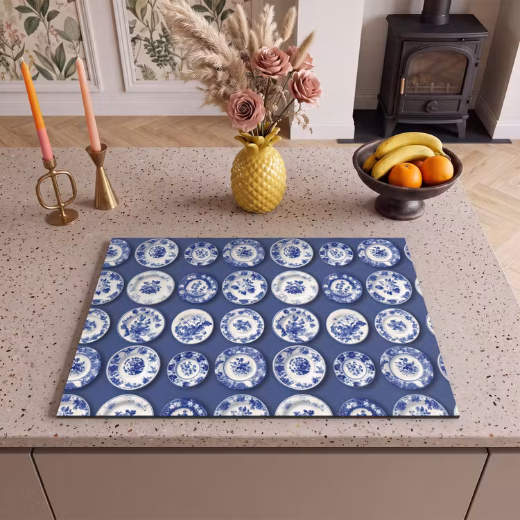 Inductie beschermer - Borden - Floraal - Blauw — 2