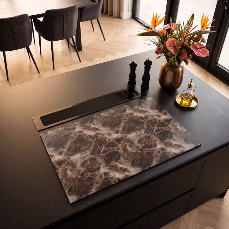 Inductie beschermer - Bruin - Goud - Marmer — 5