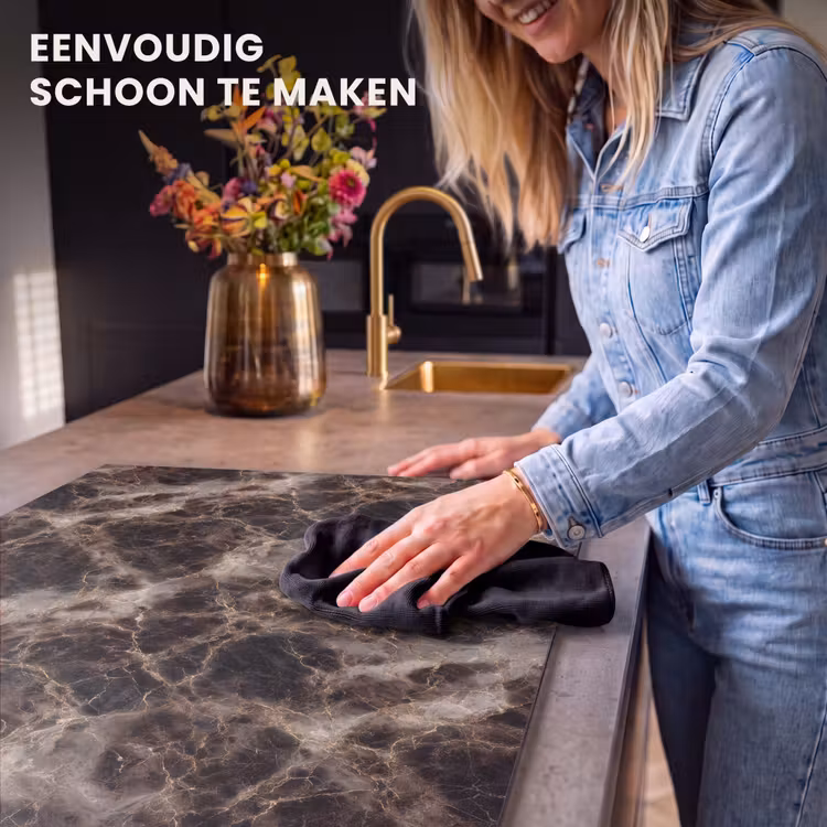 Inductie beschermer - Bruin - Goud - Marmer — 6