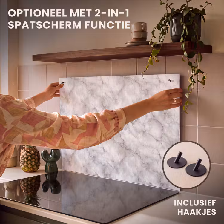 Inductie beschermer - Grijs - Marmer - Klassiek - Aders — 10