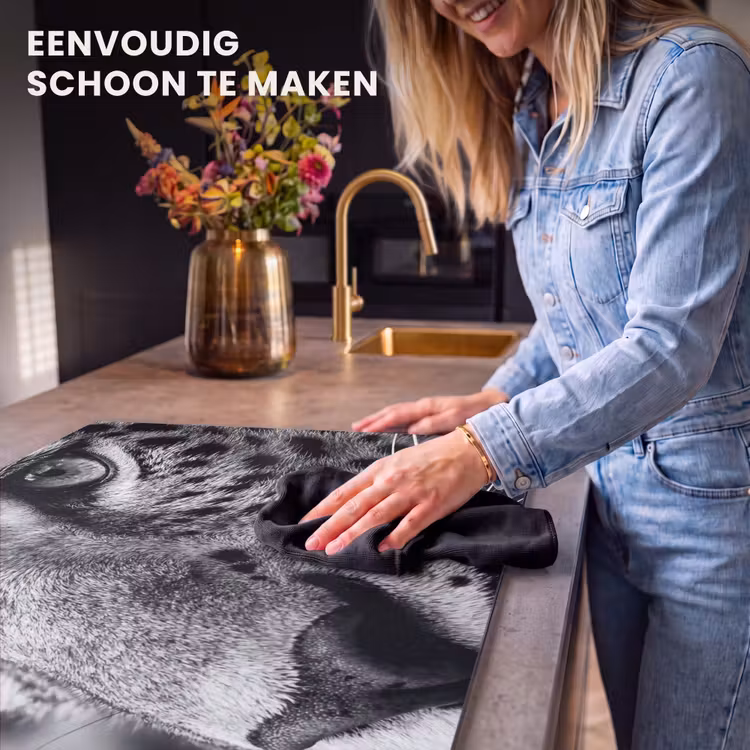 Inductie beschermer - Luipaard - Zwart - Wit - Oog — 6