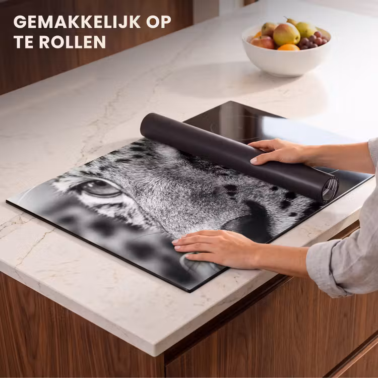 Inductie beschermer - Luipaard - Zwart - Wit - Oog — 7