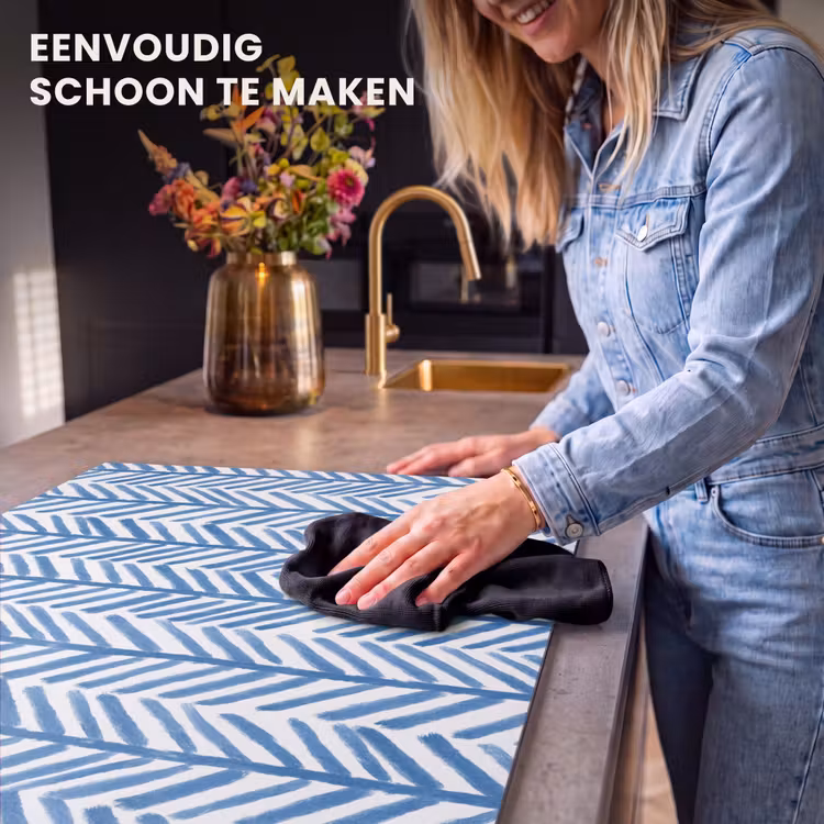Inductie beschermer - Patroon - Streep - Blauw — 6