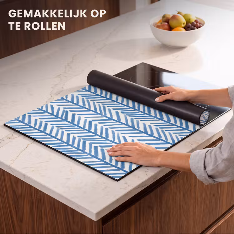 Inductie beschermer - Patroon - Streep - Blauw — 7
