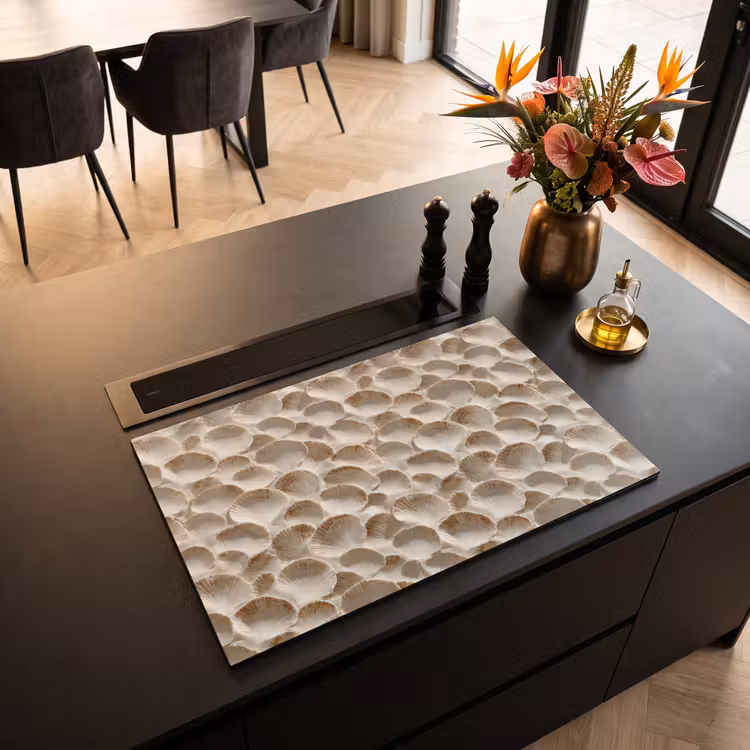 Inductie beschermer - Schelpen - Waaiervorm - Wit — 5