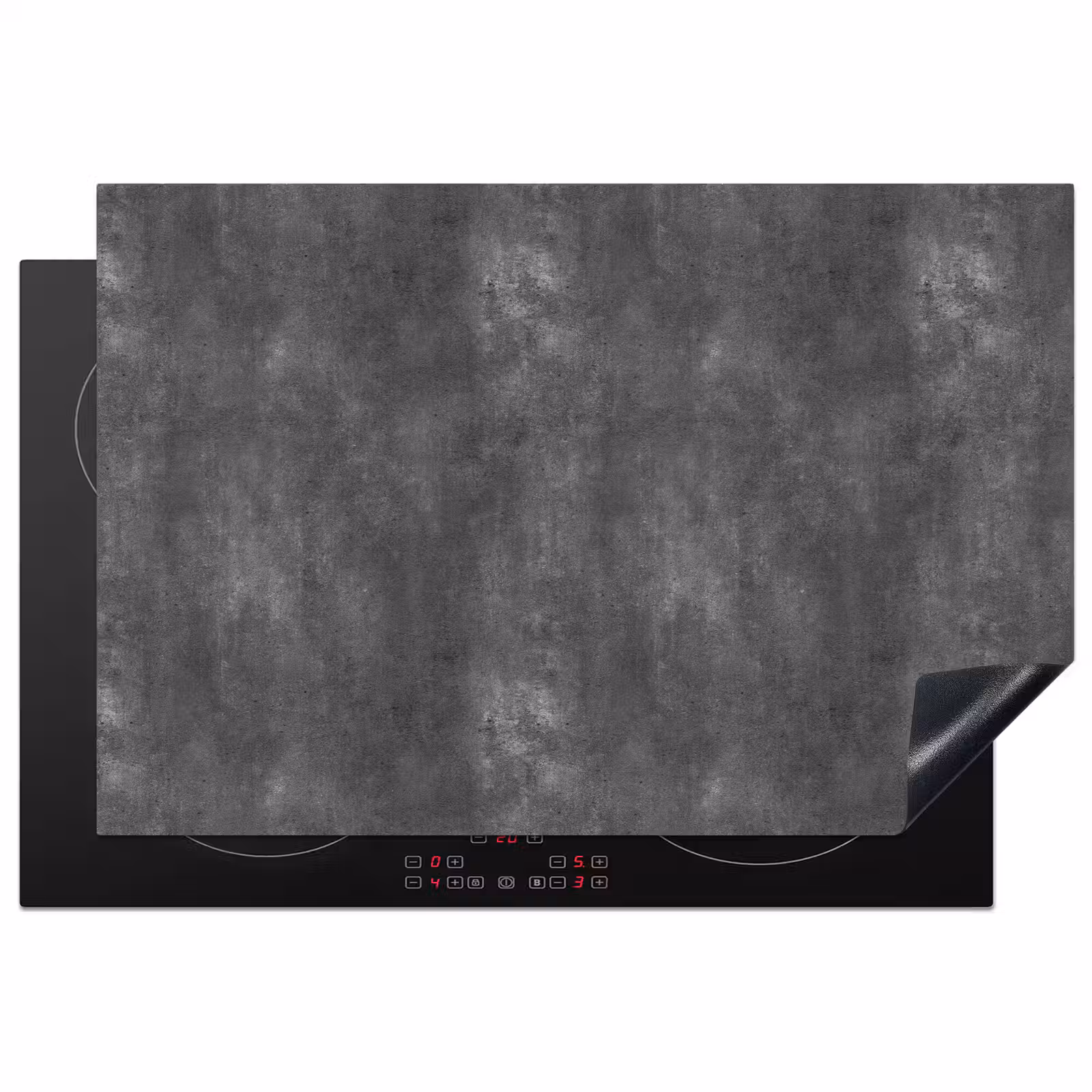 Inductie beschermer - Donkergrijs - Ruw - Beton — 1