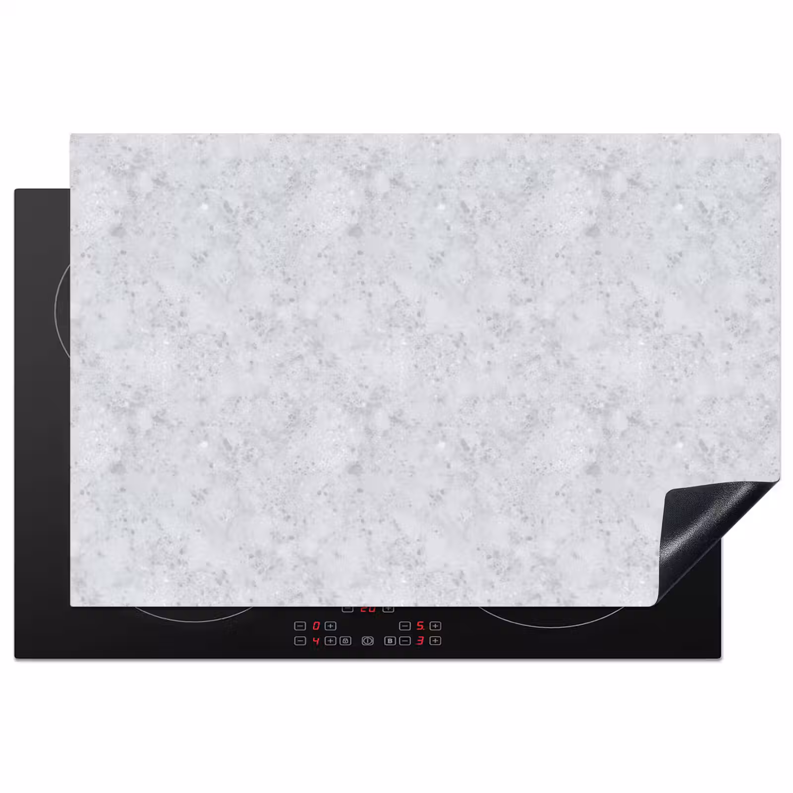 Inductie beschermer - Grijs - Terrazzo-effect - Beton — 1