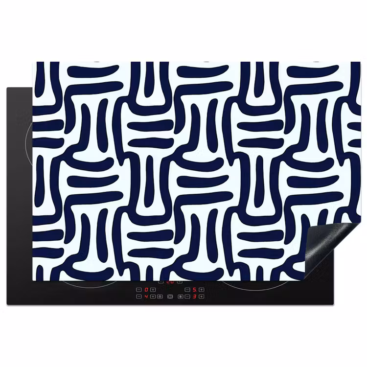 Inductie beschermer - Abstract - Modern - Blauw — 1
