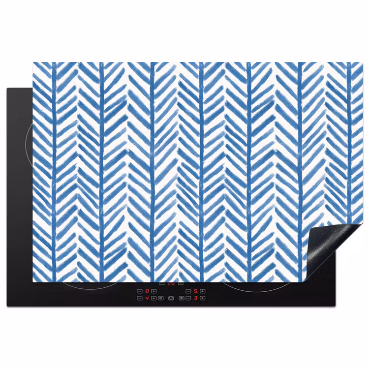 Inductie beschermer - Patroon - Streep - Blauw — 1