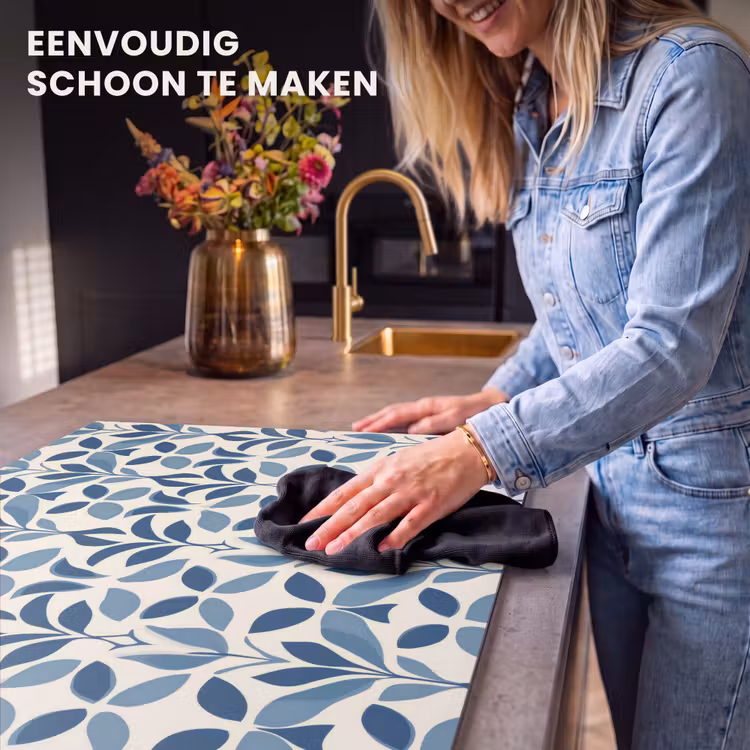 Inductie beschermer - Flora - Modern - Blauw — 6