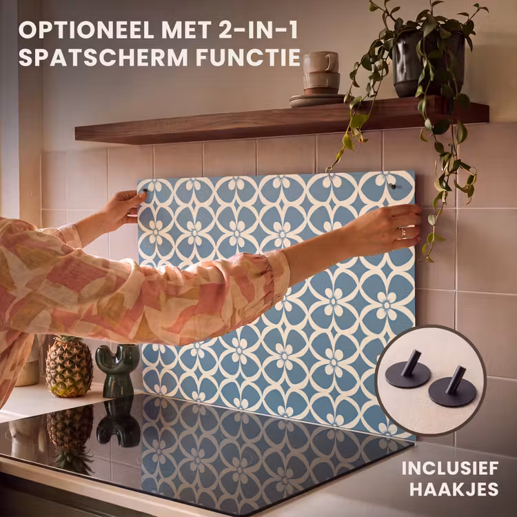 Inductie beschermer - Patroon - Symmetrisch - Blauw — 10