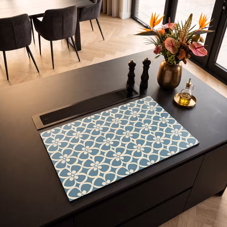 Inductie beschermer - Patroon - Symmetrisch - Blauw — 5
