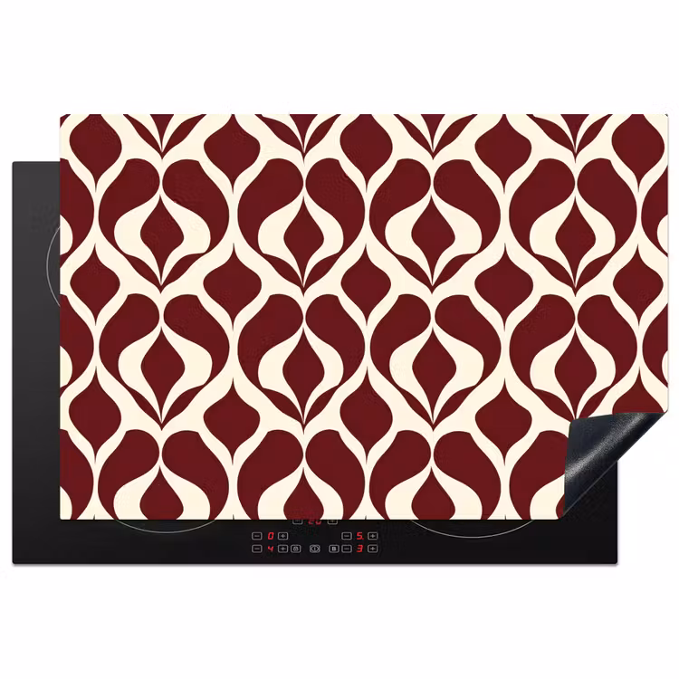 Inductie beschermer - Rood - Druppelpatroon - Grafisch — 1