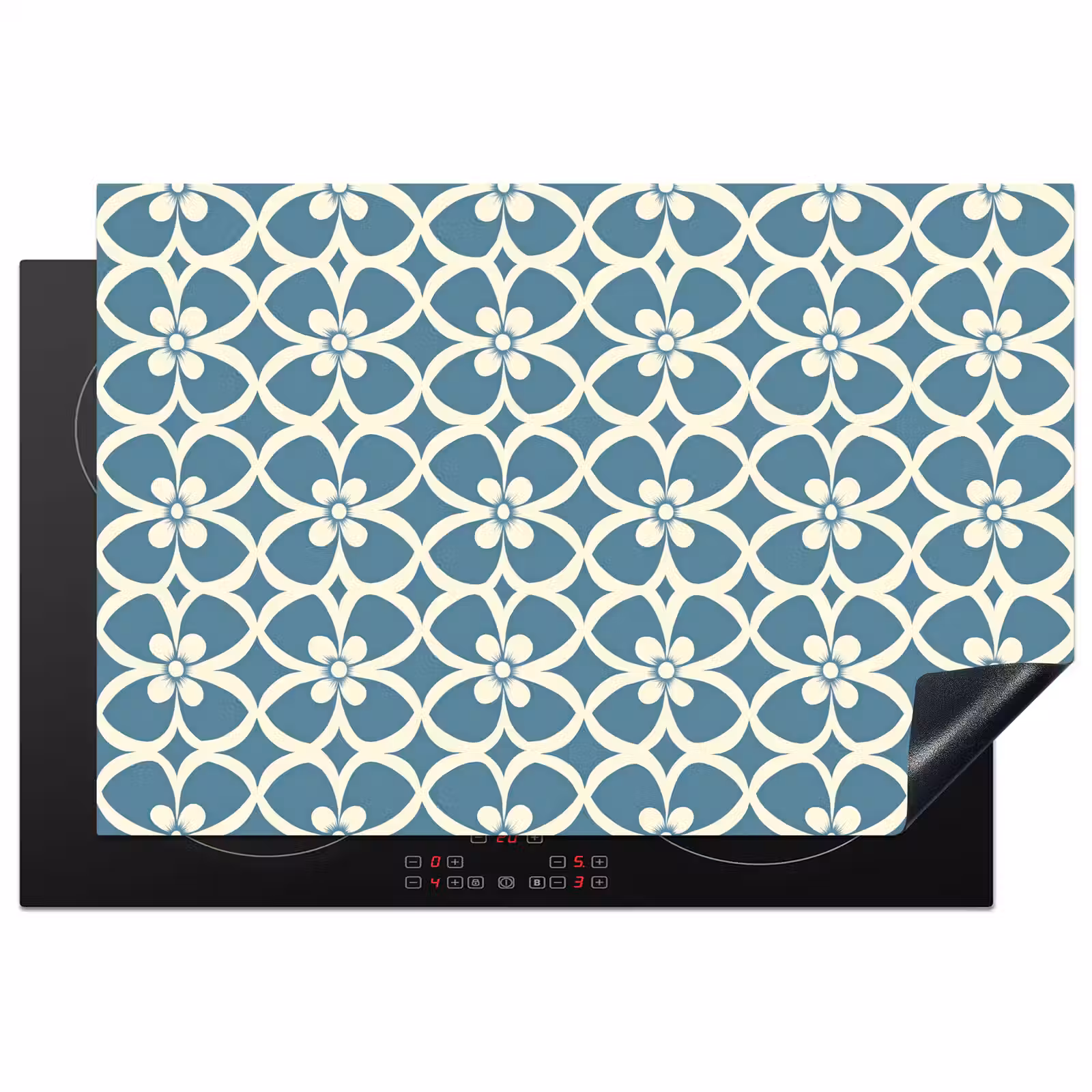 Inductie beschermer - Patroon - Symmetrisch - Blauw — 1