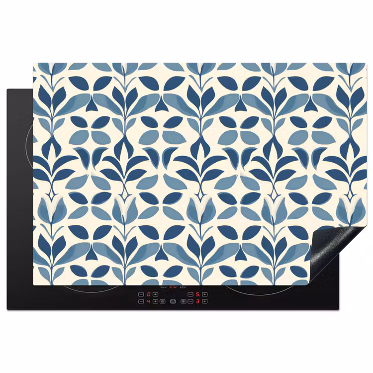 Inductie beschermer - Flora - Modern - Blauw — 1