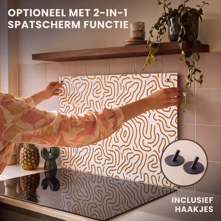 Inductie beschermer - Minimalistisch - Patroon - Terracotta — 10
