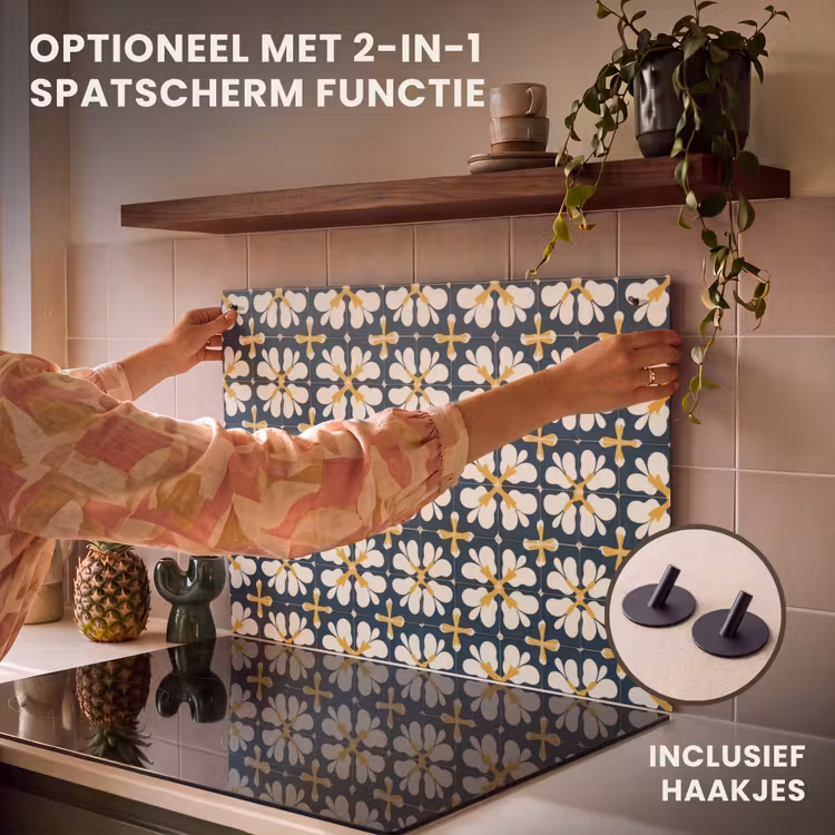 Inductie beschermer - Motief - Tegel - Okergeel — 10