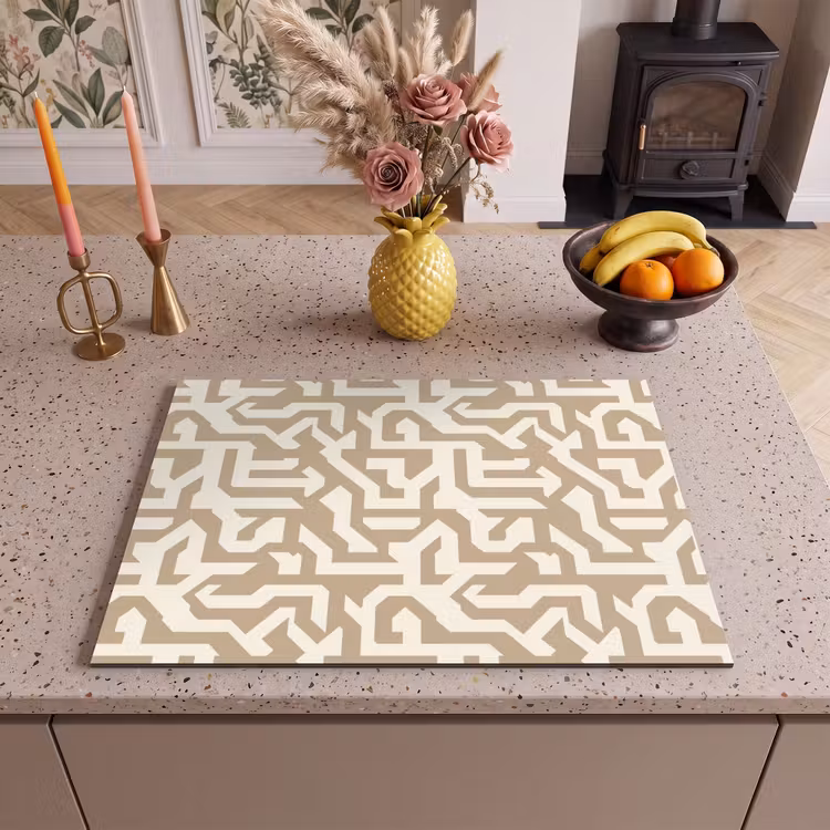 Inductie beschermer - Modern - Abstract - Beige — 2