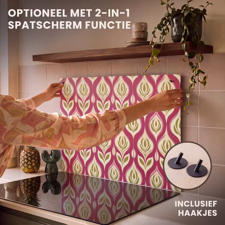 Inductie beschermer - Retro - Floraal - Paars — 10