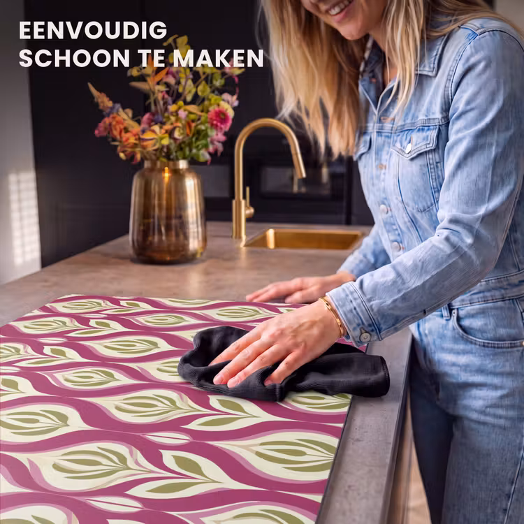 Inductie beschermer - Retro - Floraal - Paars — 6