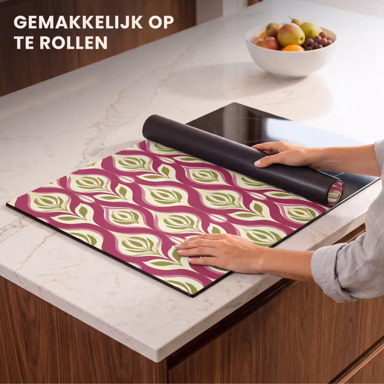 Inductie beschermer - Retro - Floraal - Paars — 7