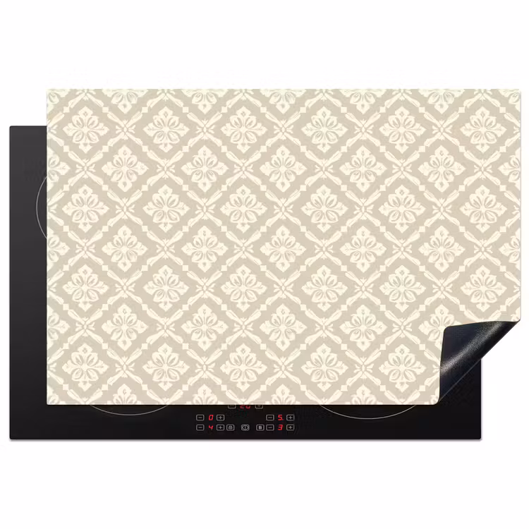 Inductie beschermer - Floraal - Ornament - Beige — 1