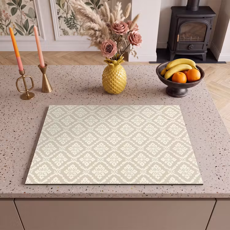Inductie beschermer - Floraal - Ornament - Beige — 2