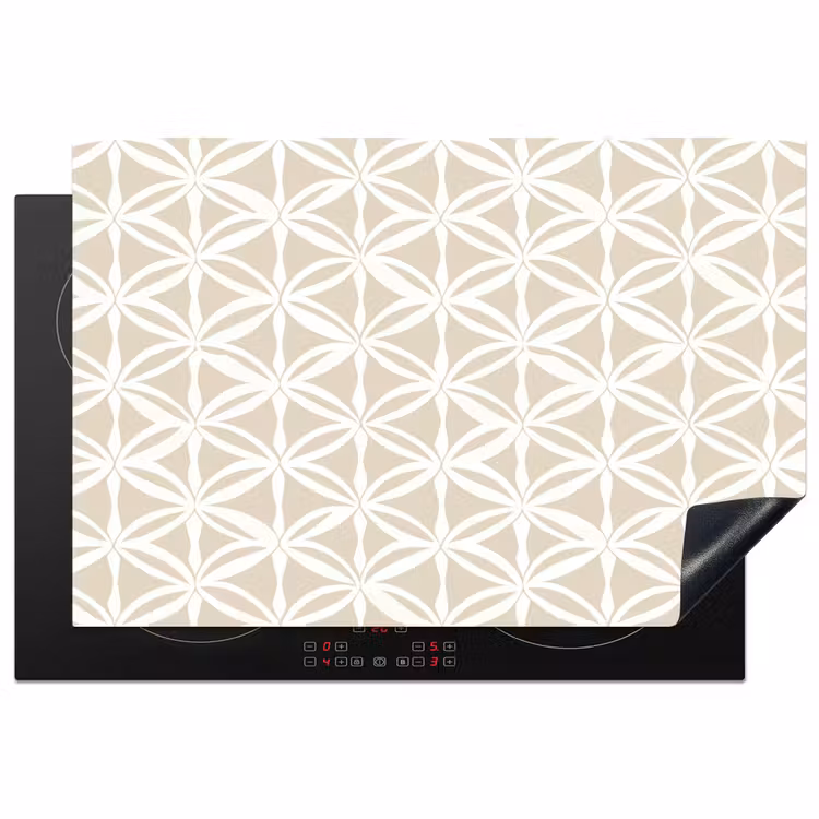Inductie beschermer - Motief - Modern - Beige — 1