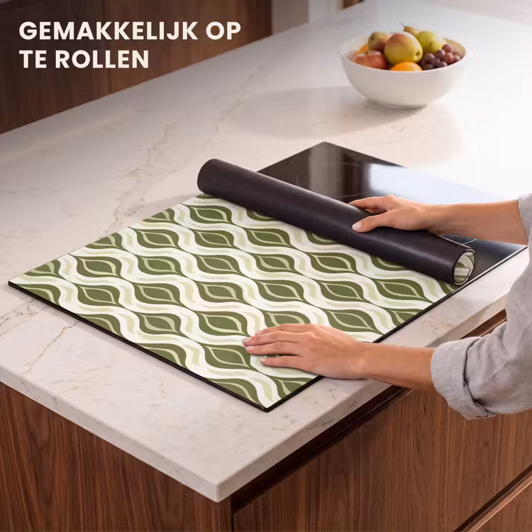 Inductie beschermer - Patroon - Retro - Groen — 7