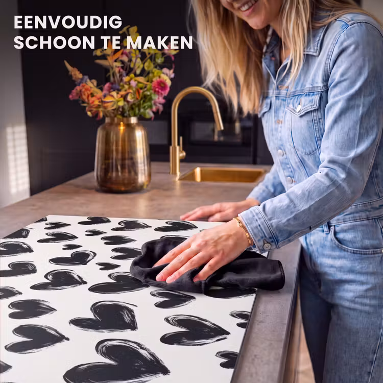 Inductie beschermer - Hartjes - Patroon - Zwart — 6